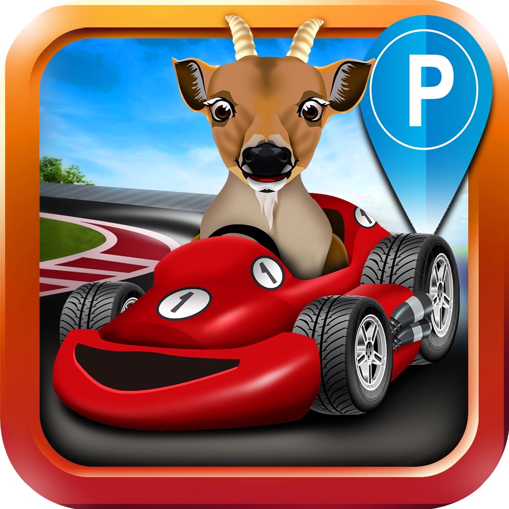 goat driving car parking simulator   3d sim racing & dog run