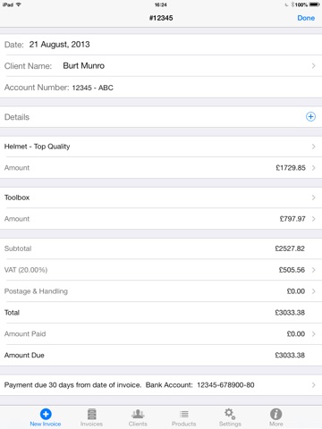 Easy Mobile Invoice App For iPad screenshot 2
