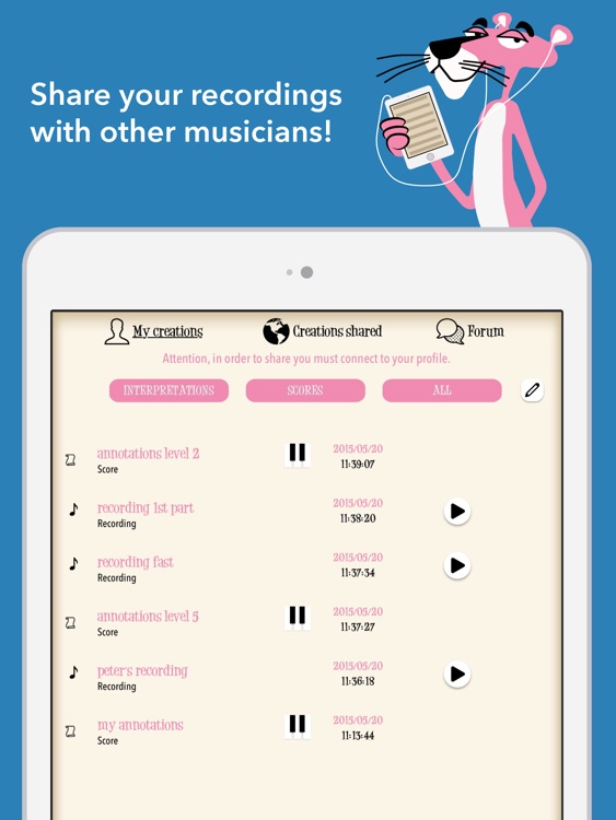 The Pink Panther (interactive sheet music) screenshot-4