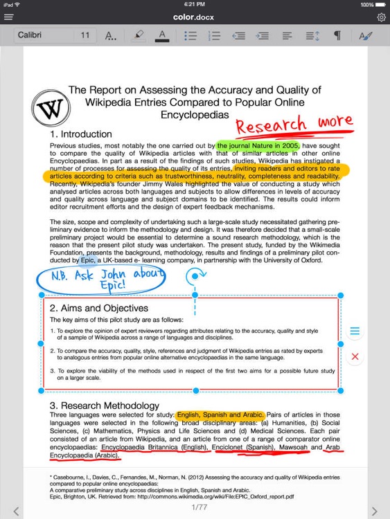 Docs Offline -Editor & Word processor for Microsoft Office Word & for OpenOffice