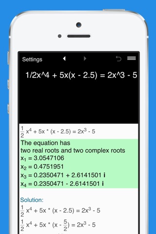 Quartic Equation Calculator screenshot 2