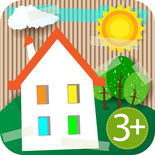 HugDug Houses - Little kids build their own house and make art with amazing stickers iOS App