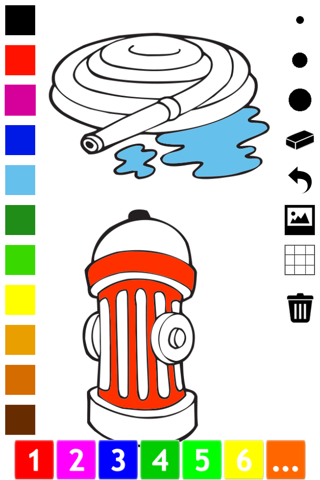 A Firefighter Coloring Book for Children: Learn to Color Firemen and Eqipment screenshot 2