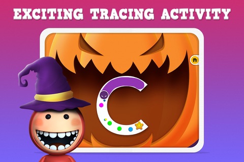Pumpkin Trace Halloween: Uppercase Alphabet Tracing Playtime for Kids FREE screenshot 4
