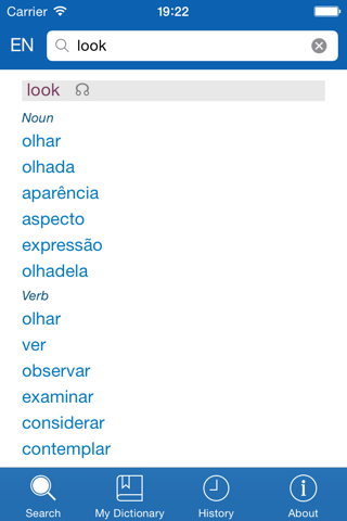 Portuguese <> English Dictionary + Vocabulary trainer screenshot 2