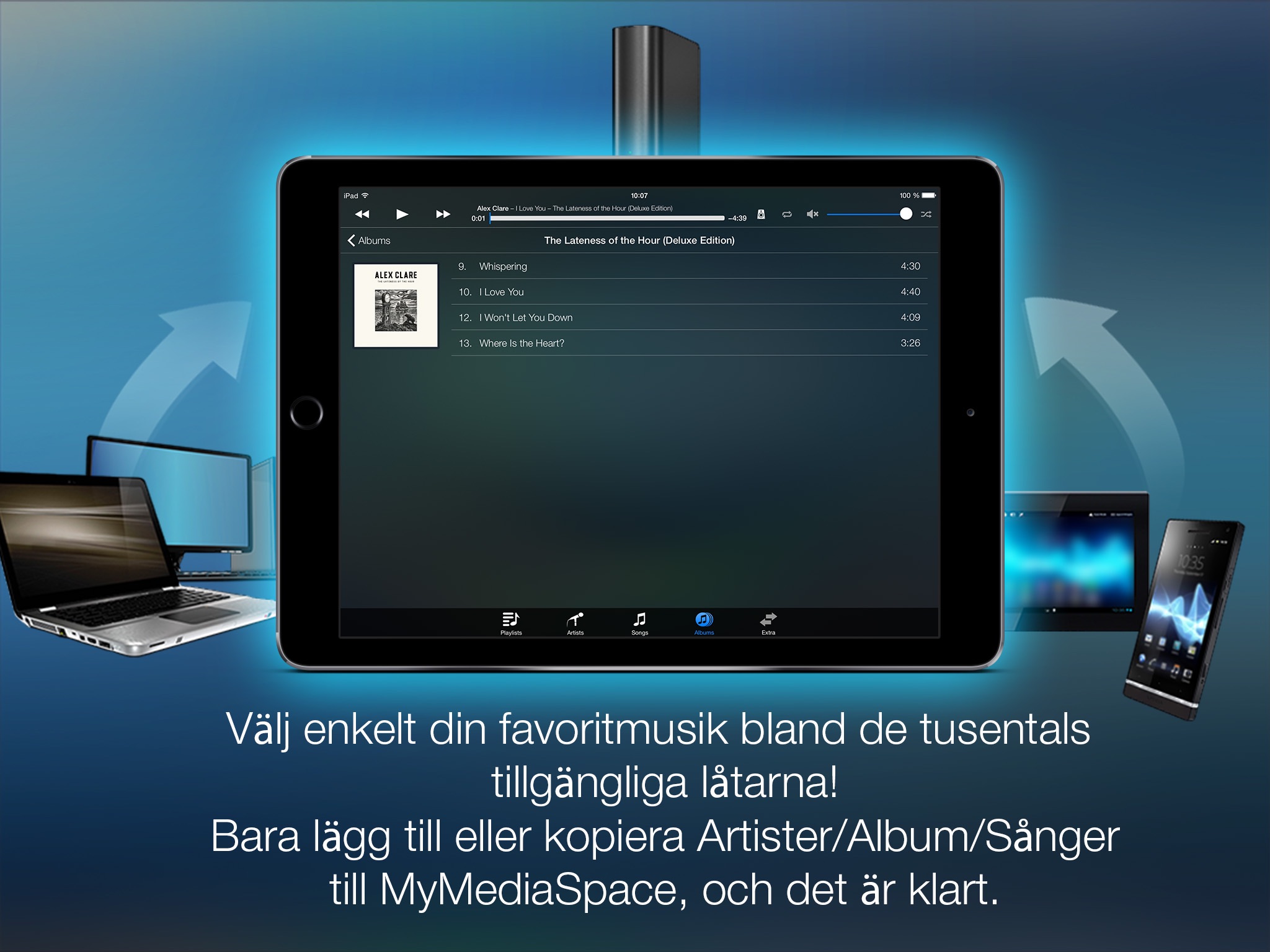 MyAudioStream HD Lite UPnP audio player and streamer for iPad screenshot 3