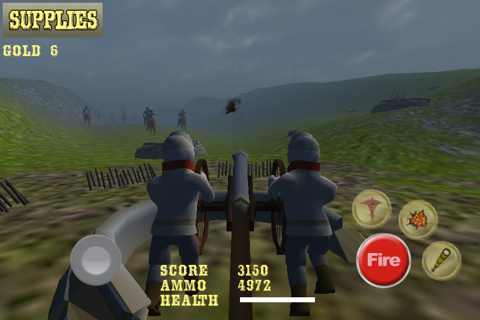AAA American Civil War Cannon Shooter : Defend the Reds or Blues and Win the War screenshot 2