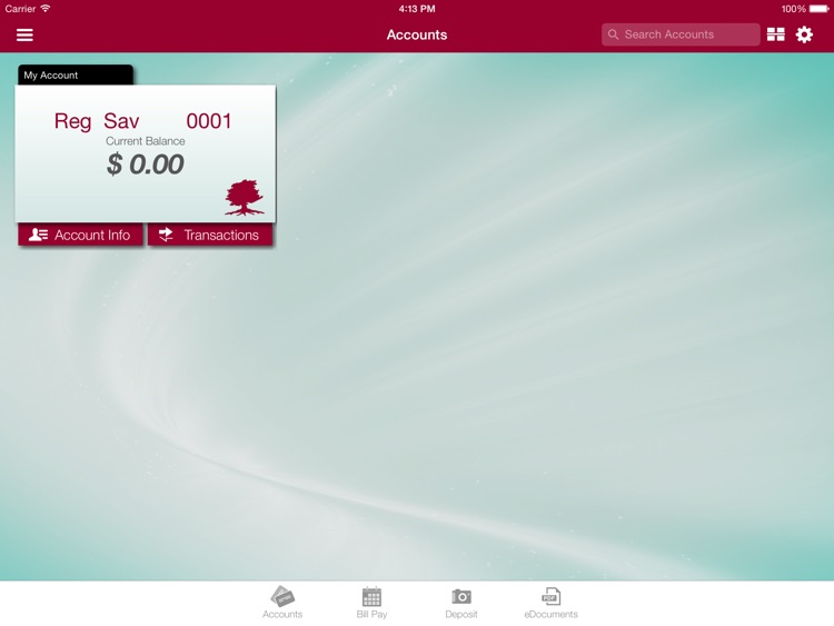 First Century Bank Mobile Banking for iPad