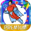 Paint magical superheroes -  Coloring and painting super heroes - Premium