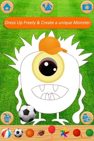 Paint & Dress up your monsters - drawing, coloring and dress up game for kids screenshot 3
