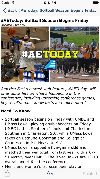 America East On the Go