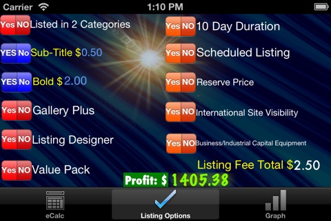 Auction Calc (for Ebay Paypal Profit Projections) screenshot 2