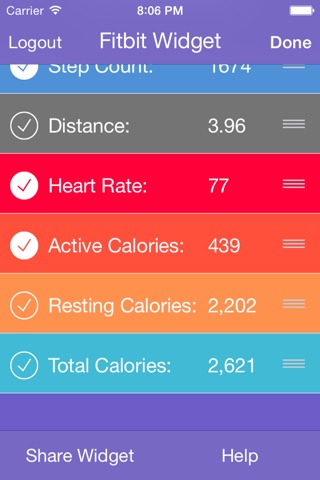 Fit Widget for Fitbit screenshot 2