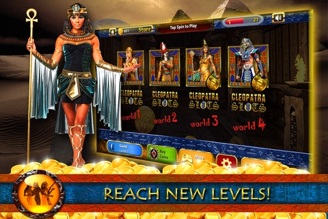 "777" Pyramid Casino HD -  FREE Cleopatra Way Slots of Video Gambling Ancient Treasure Poker Machines screenshot 2