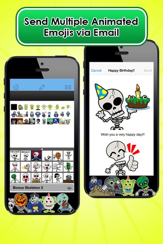 Emoji Kingdom 13  Free Skull Halloween Emoticon Animated for iOS 8 screenshot 4