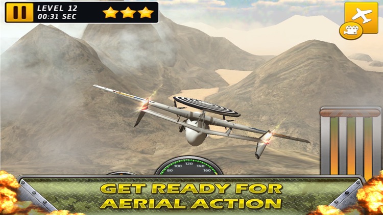 Fly to Park Xtreme Army Airplane Low Flying,landing & Parking Simulator
