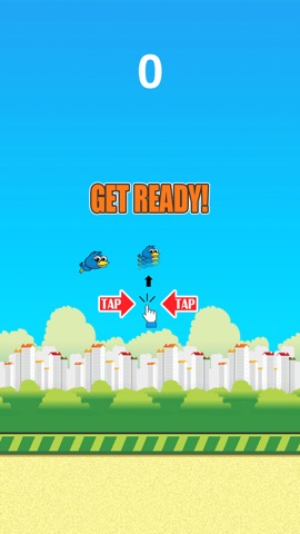 Flap Birdie Free - Blue bird back nowのおすすめ画像2