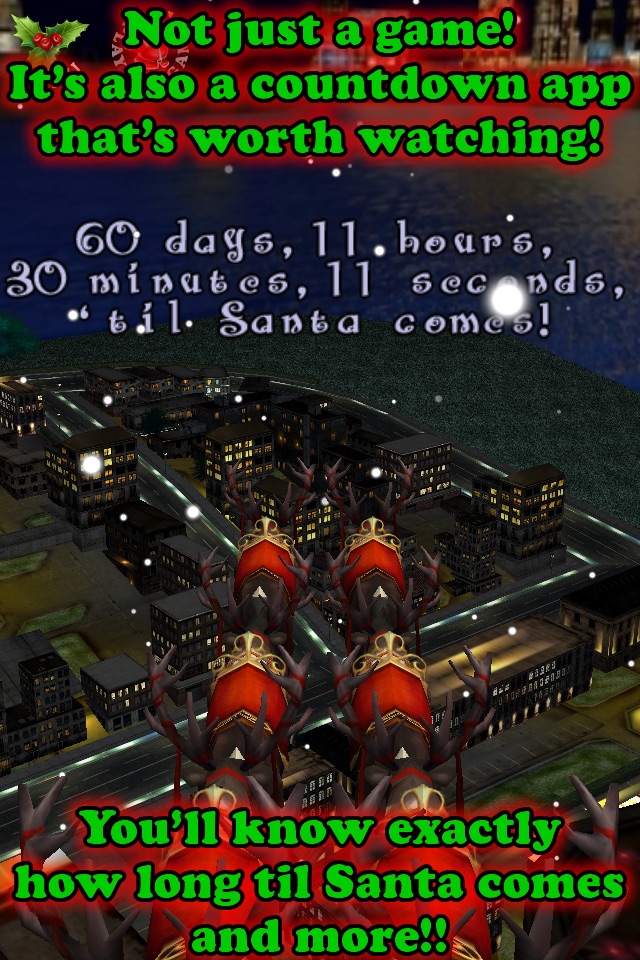 Santa in the City 3D Christmas Game + Countdown FREE screenshot 2