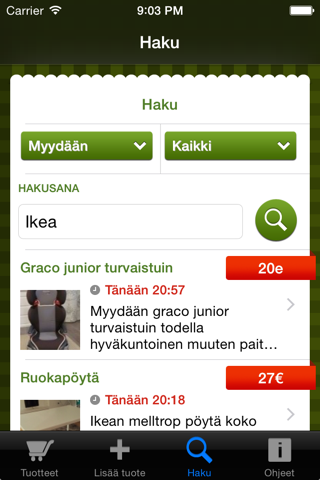 Kuopionkirppari.fi screenshot 3