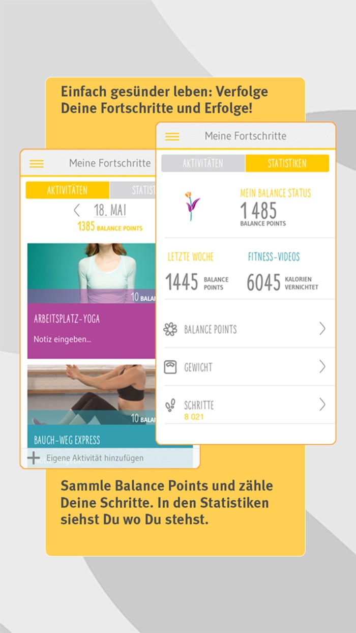 GU Balance Fitness und Ernährung