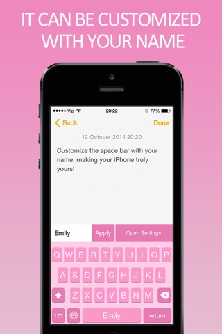 Pink Keyboard by PredictiveTyper screenshot 4