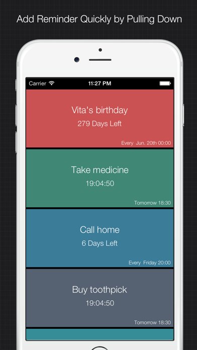 XReminder - simple & quick reminder to set alarm for important things screenshot