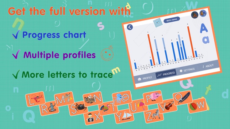 ABCs alphabet tracing based on Montessori approach for toddler