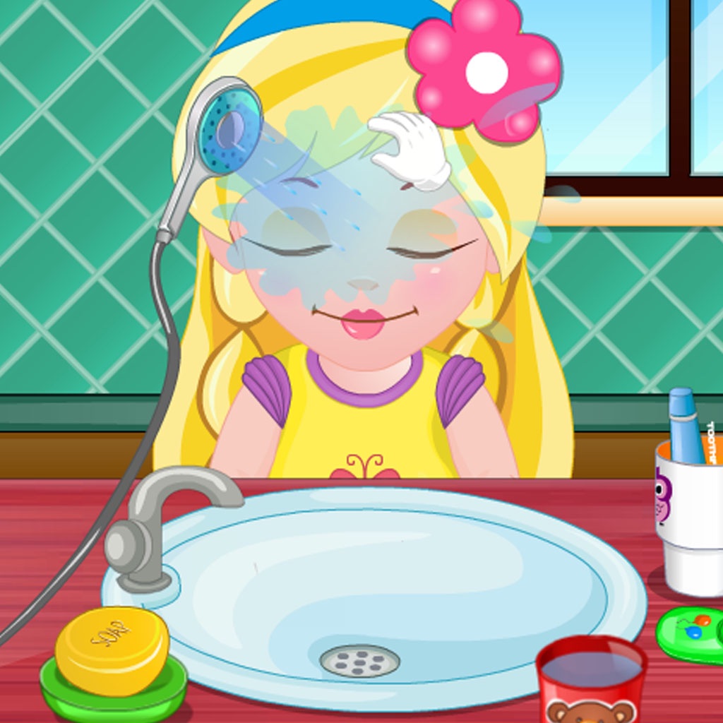 Tidy Girl & Wash Cloth & Wash Face & Brush Teeth - Fun Kids & Baby Game