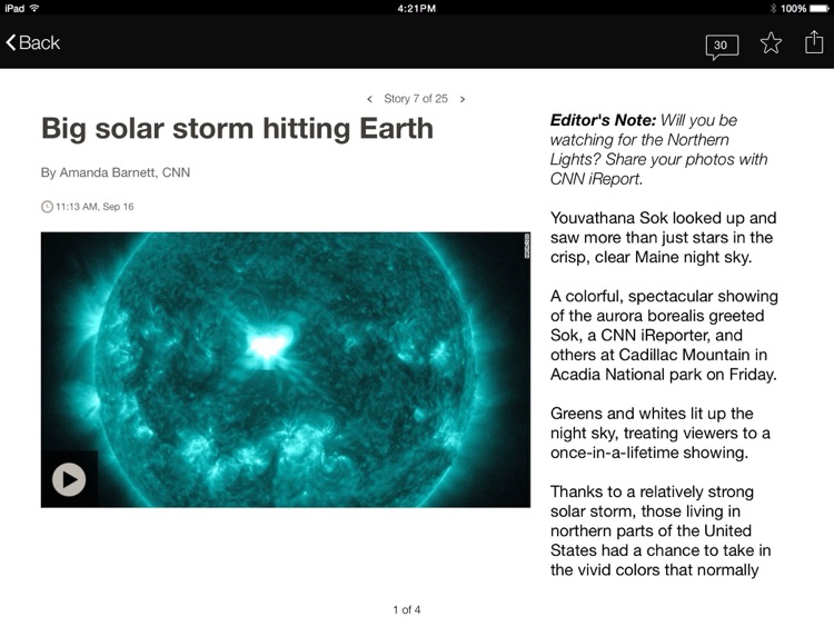 CNN App for iPad