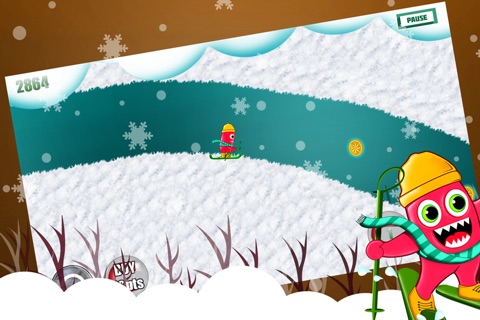 Monster Ski : The Winter Skiing Forest Creature - Free screenshot 4