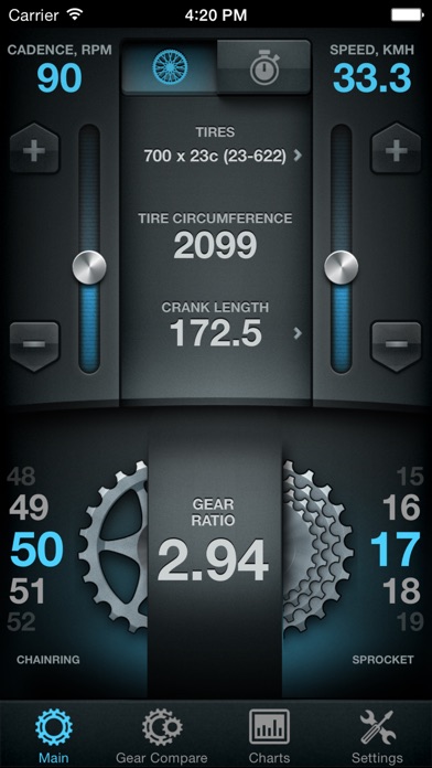 Bike Gear Calculator - Bike Gears, Cycling Gear Calculator, Bicycle Gear Calculator Screenshot 2