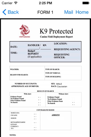 K9 Protected Narcotics Log screenshot 3