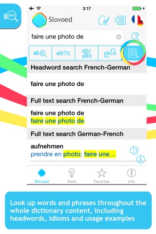 French <-> German Slovoed Compact talking dictionary screenshot 2