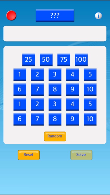 Countdown Numbers Game Solver