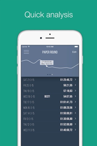 Stopwatch logbook screenshot 2