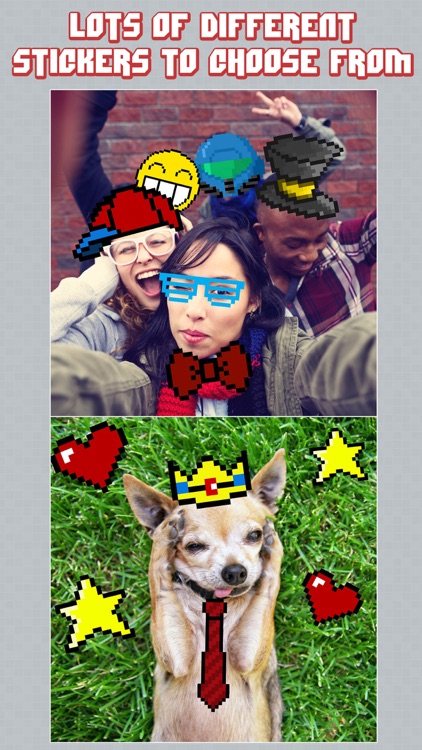 InstaPix Photo Editor - 8 Bit Pixel Stickers for your Pictures