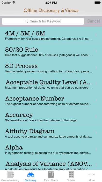 6 Sigma Guidance: Six Sigma Cheat Sheets with Glossary and Free Video Lessons
