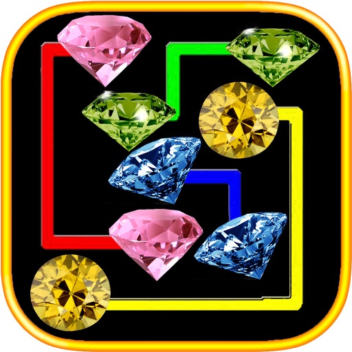 Matching  Diamond Color Pair Connecting Games  Flow - Free Game For Kidz