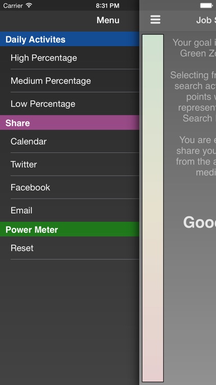 Job Search Power Meter