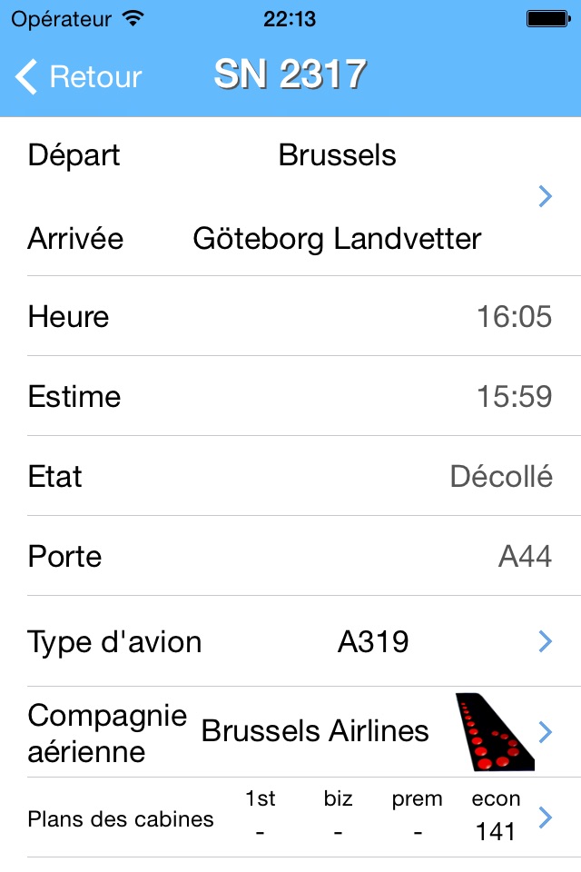 Brussels Airport - iPlane Vluchtinformatie screenshot 4
