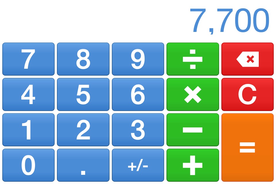 Big Digits HD Calculator with Large Buttons screenshot 2