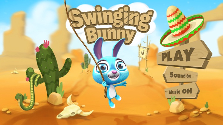 Swinging Bunny: Fly With Rope And Help The Rabbit Hopper Cross The Desert