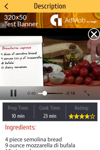 Italian recipes and instructional videos screenshot 4