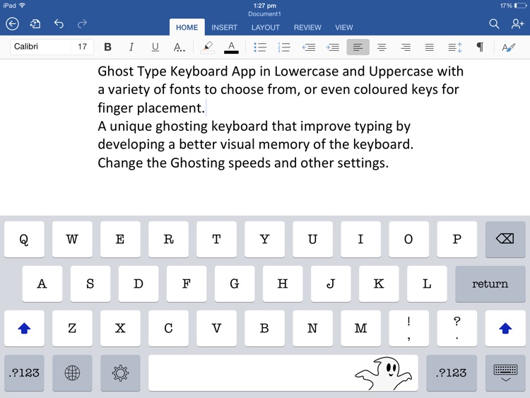 Ghost Keys Keyboard - Typing Tutor screenshot-0