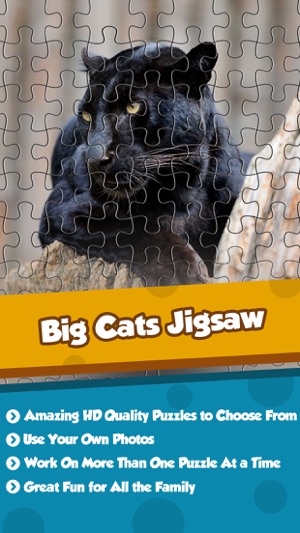 Big Cats Puzzle 4 Kids Endless Jigsaw-Ad