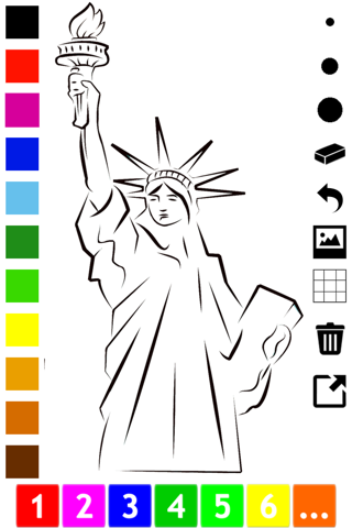 A Coloring Book for Children: Learn to color icons of the United States of America screenshot 2