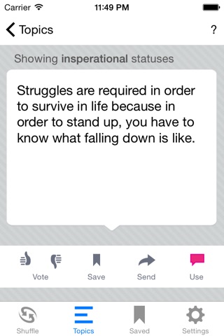 Status Shuffle Lite for Facebook screenshot 4