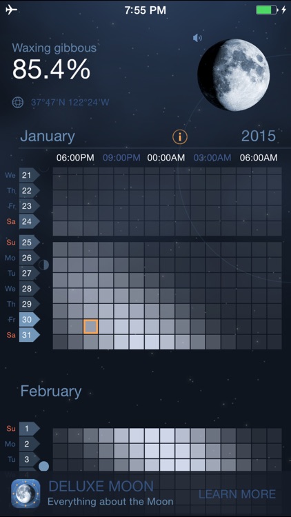 Moon Brightness Table screenshot-0