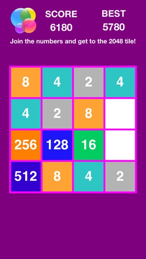 2048 Puzzle Free Game - Purple - 512 1024 2048 4096 8192(圖1)-速報App