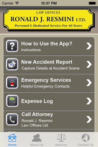 Accident App by Law Offices of Ronald Resmini screenshot 2
